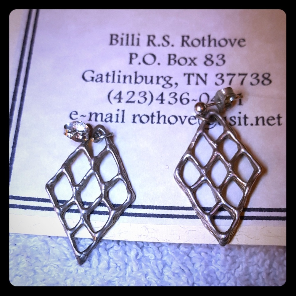 Handmade Sterling Silver Dangle Earrings